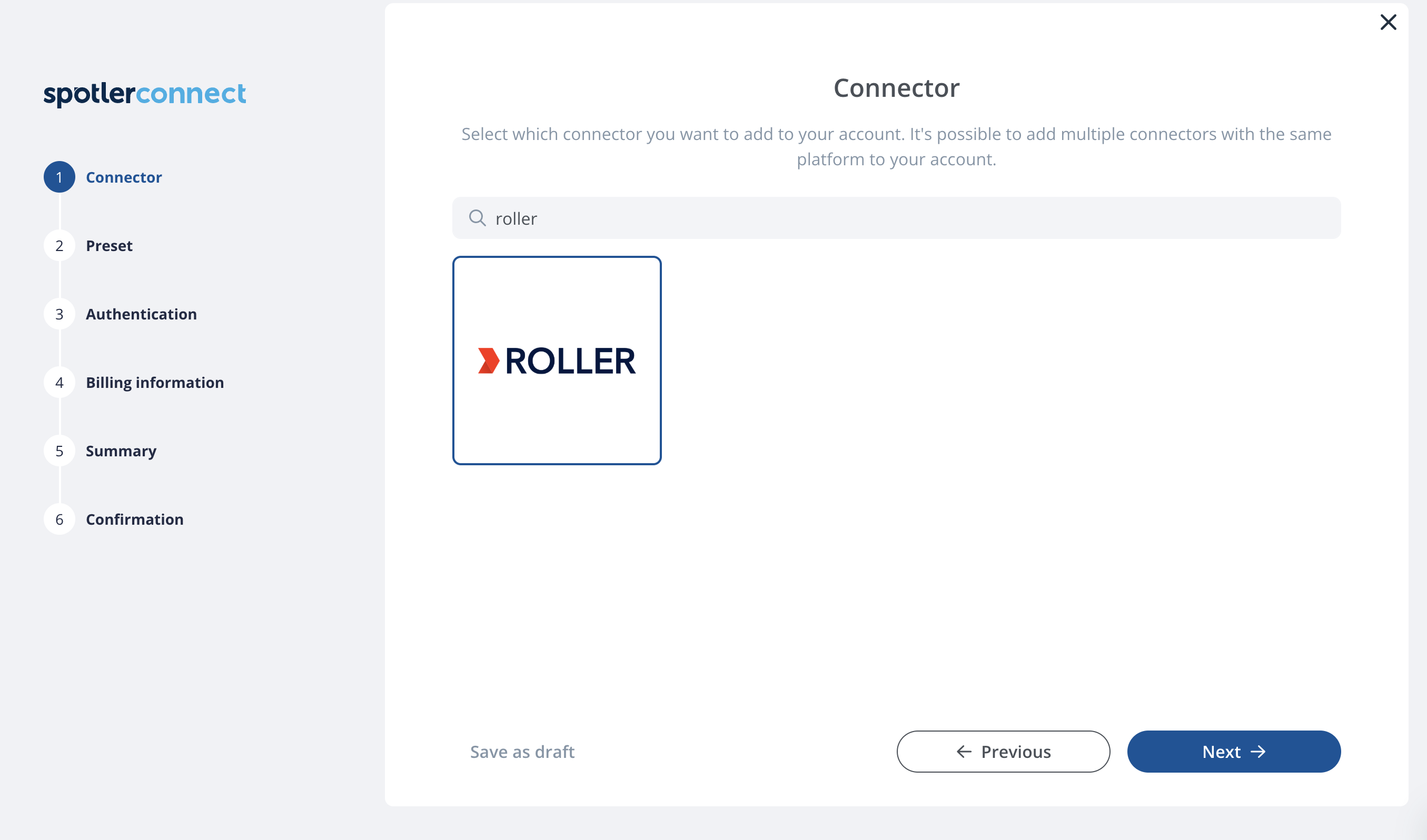 select Roller connector